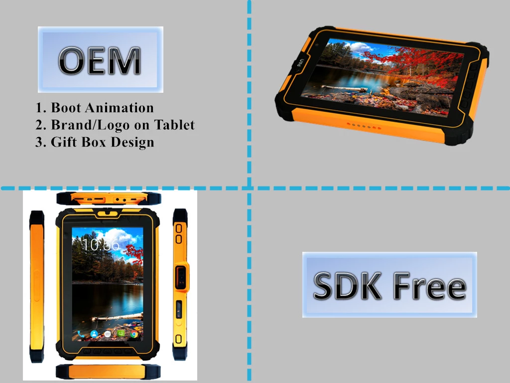 ST907V3.0 8" Android 7.1 OS Industrial Tablet PC with RFID reader